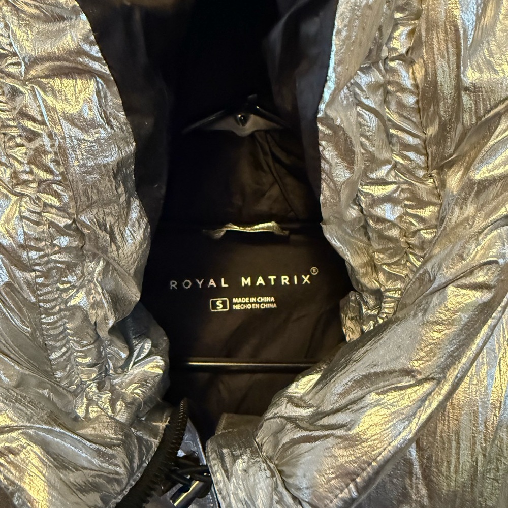 Silver Puffer Jacket - image 2